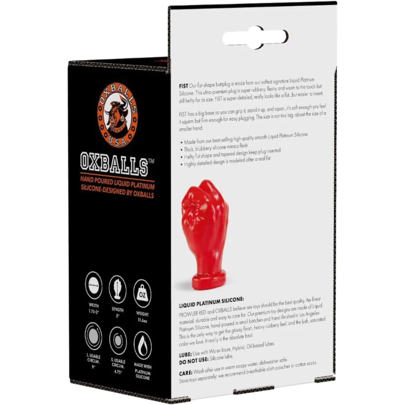 Prowler RED Silicone FIST Butt Plug by Oxballs