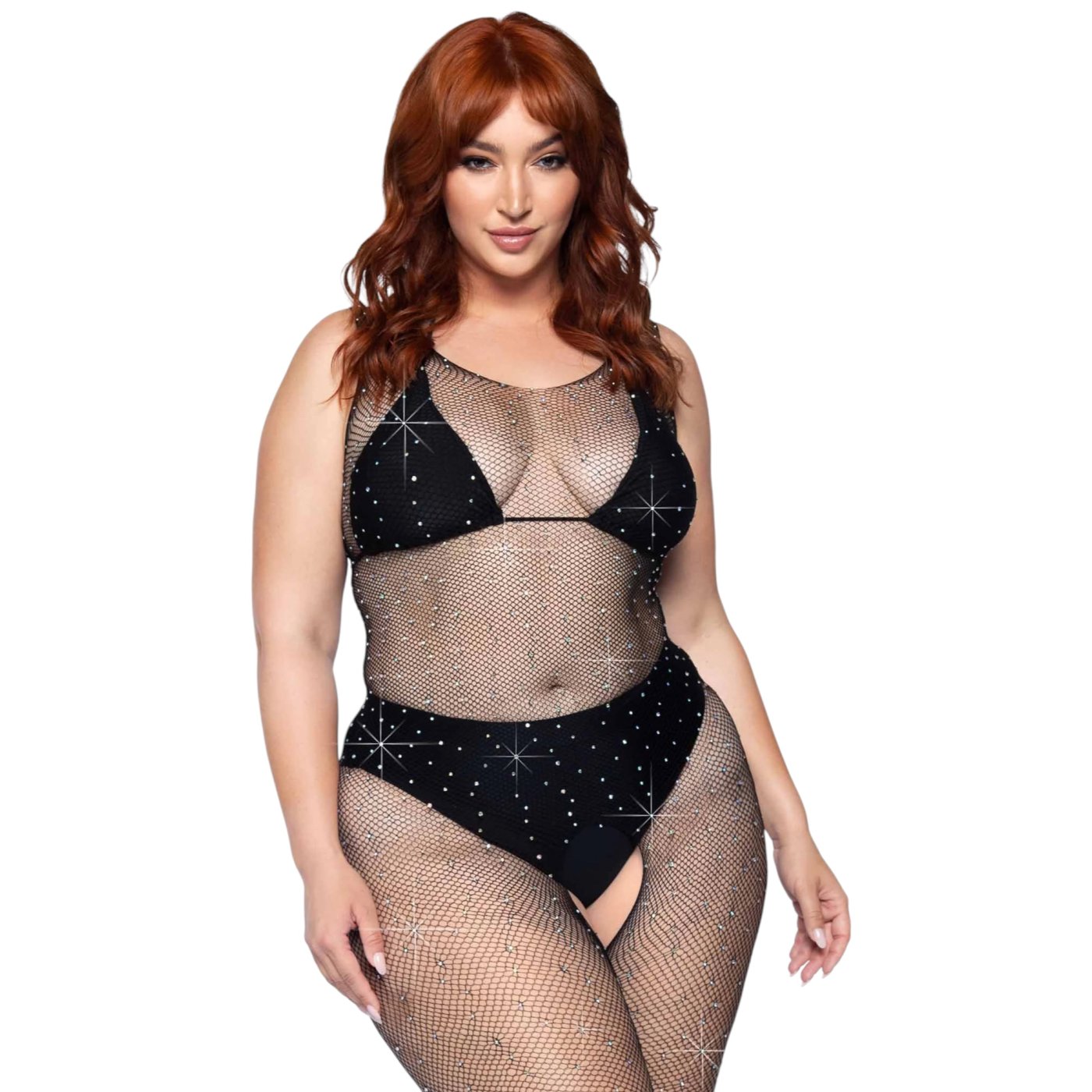 Leg Avenue Crystallised Fishnet Crotchless Bodystocking