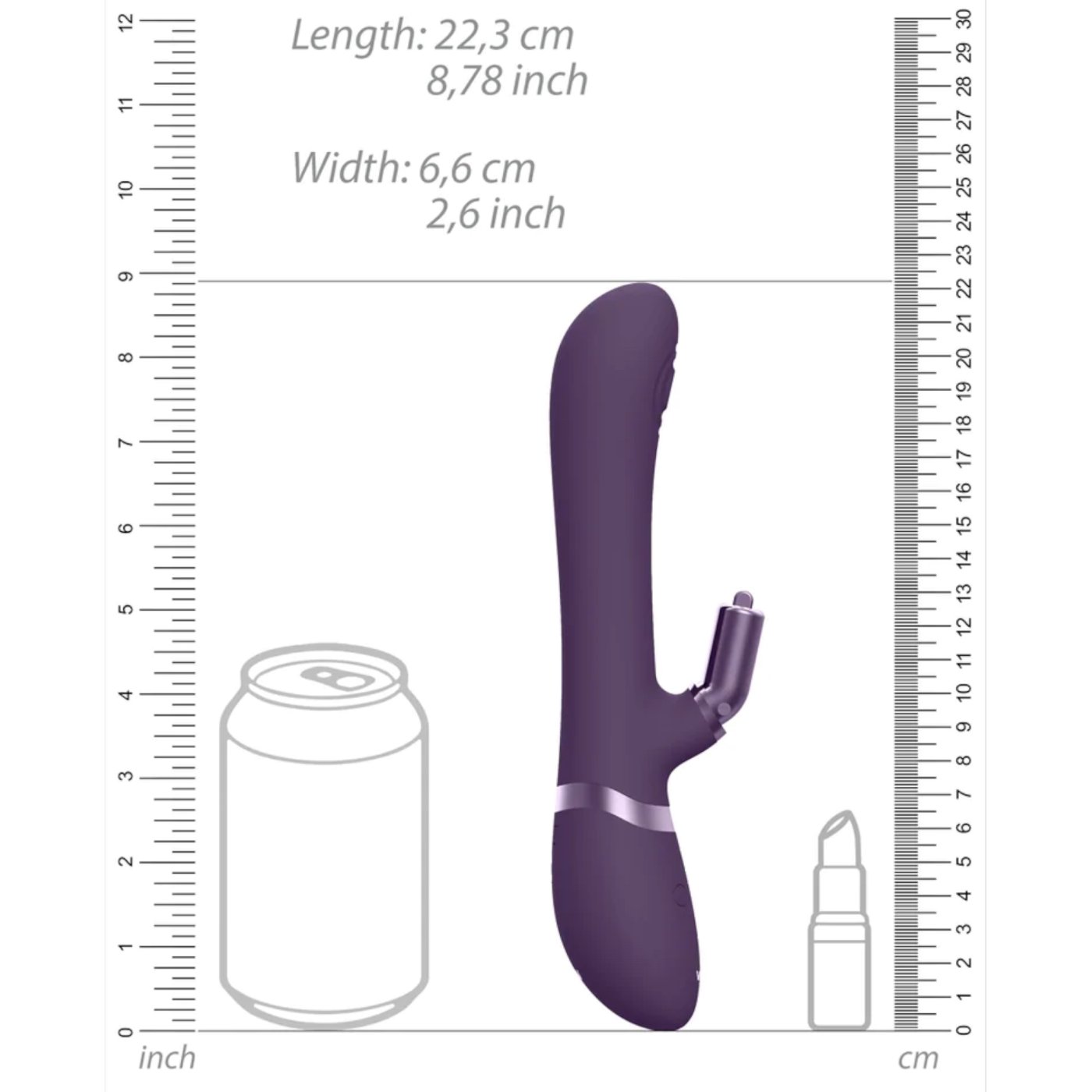 Vive Etsu Interchangeable Rabbit Vibrator Purple