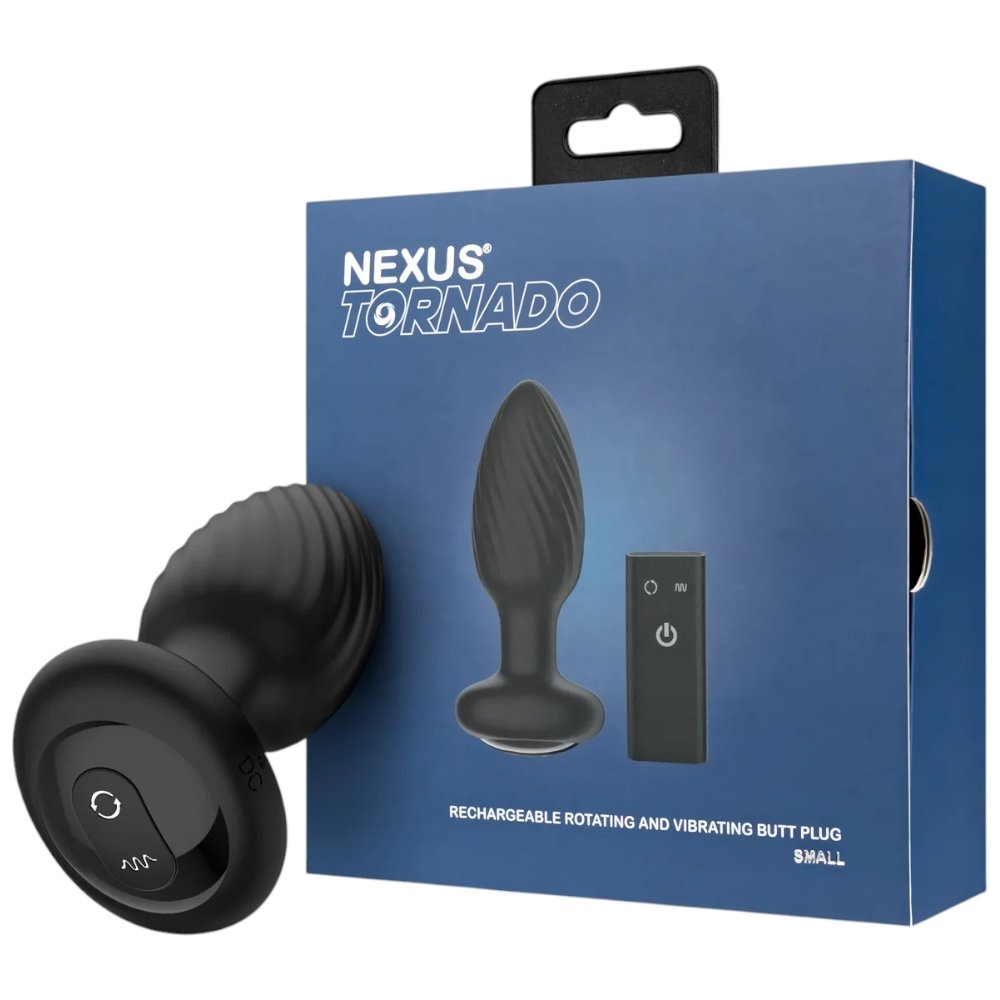Nexus Tornado Small Remote-Controlled Rotating and Vibrating Butt Plug 3 Inch
