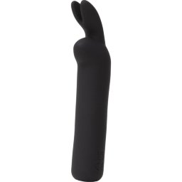 Happy Rabbit Rechargeable Rabbit Ears Bullet Vibrator Black