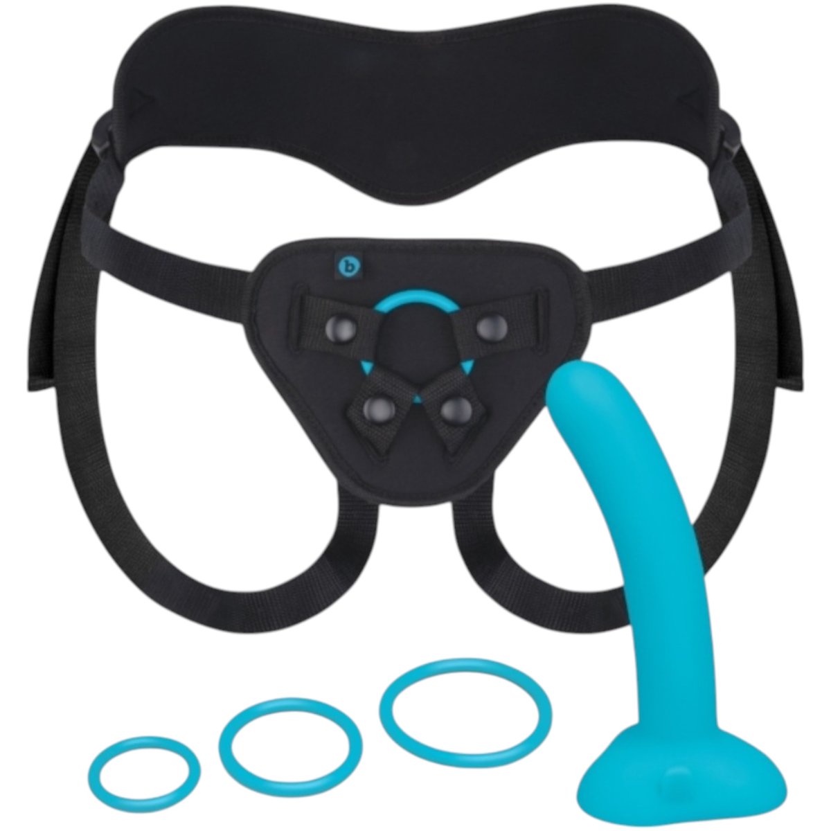 b-Vibe Every Body Strap-On Harness Set With 6 Inch Silicone Dildo Peg