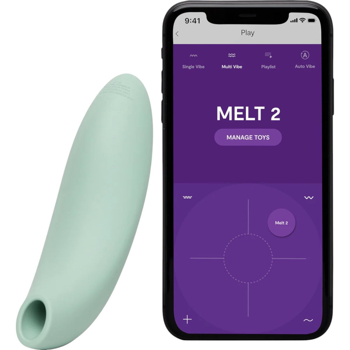 We-Vibe Melt 2 App Controlled Rechargeable Clitoral Vibrator Sage