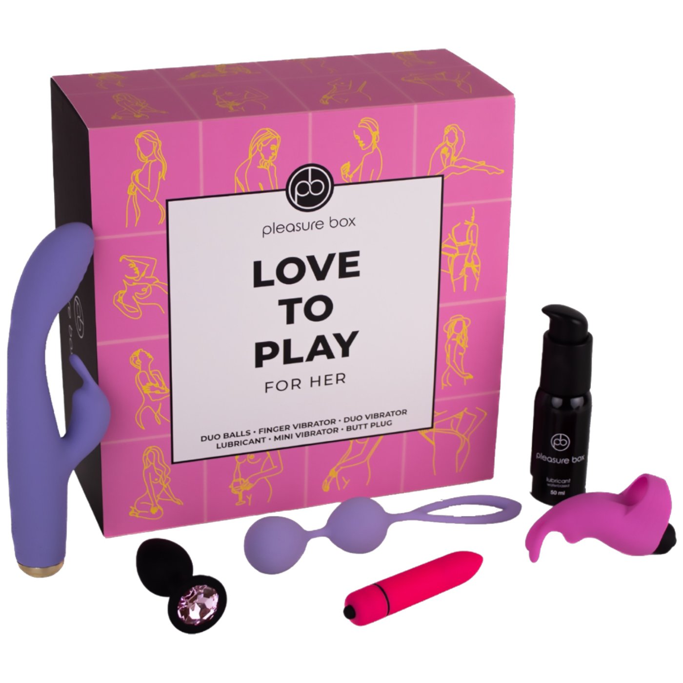 Dream Toys Pleasure Box Love To Play For Her Sex Toys Set (7 Piece)