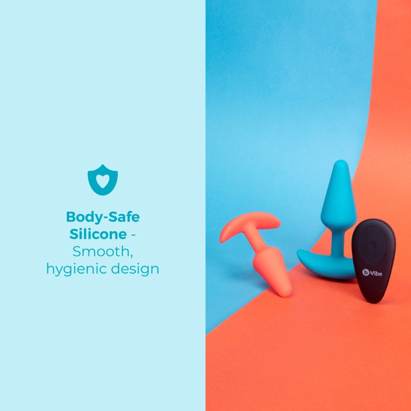 b-Vibe Butties Anal Training Bundle Remote Control Butt Plug Set (2 Piece)