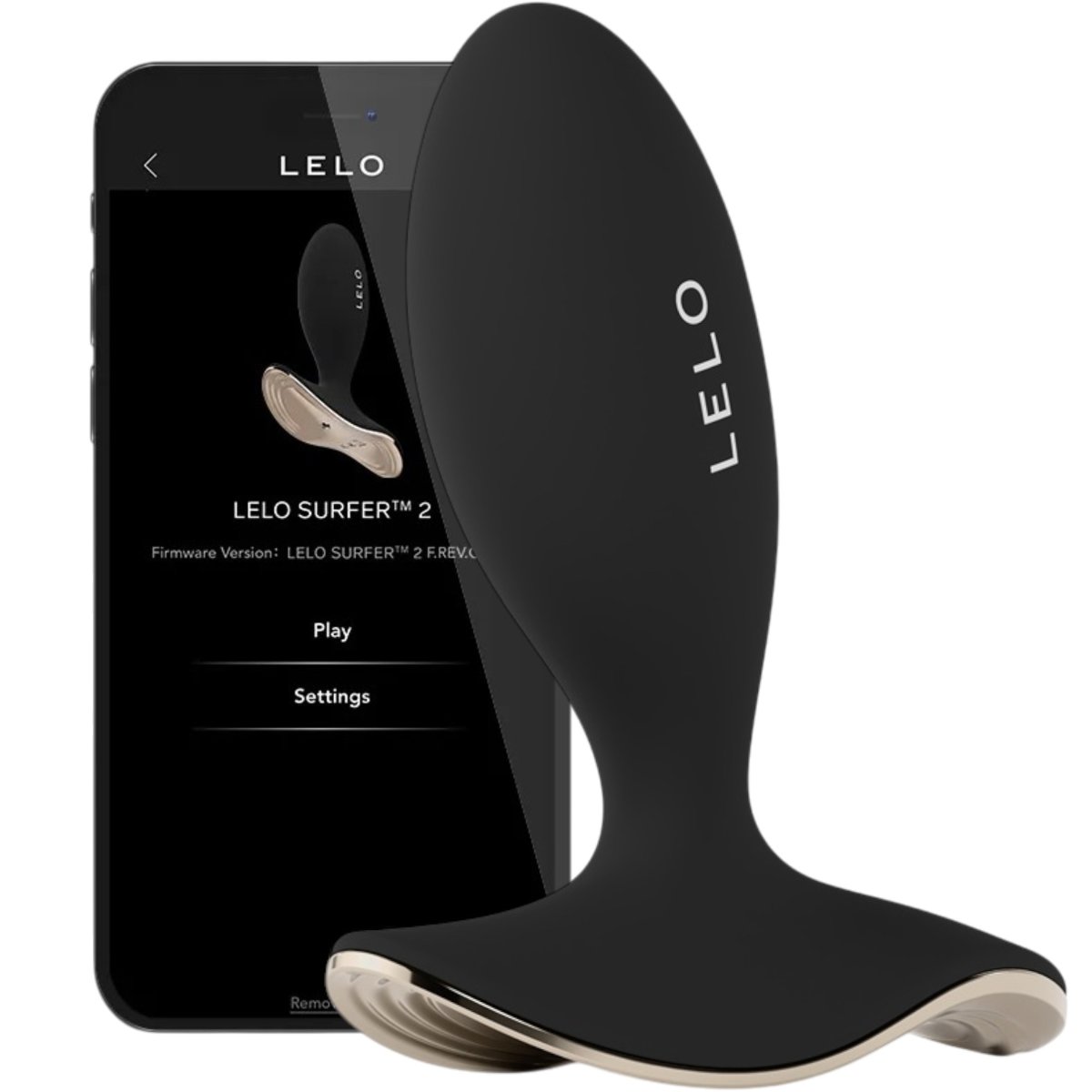 LELO Surfer 2 Unisex Anal Vibrating Butt Plug Silicone App Controlled Black - Image 3