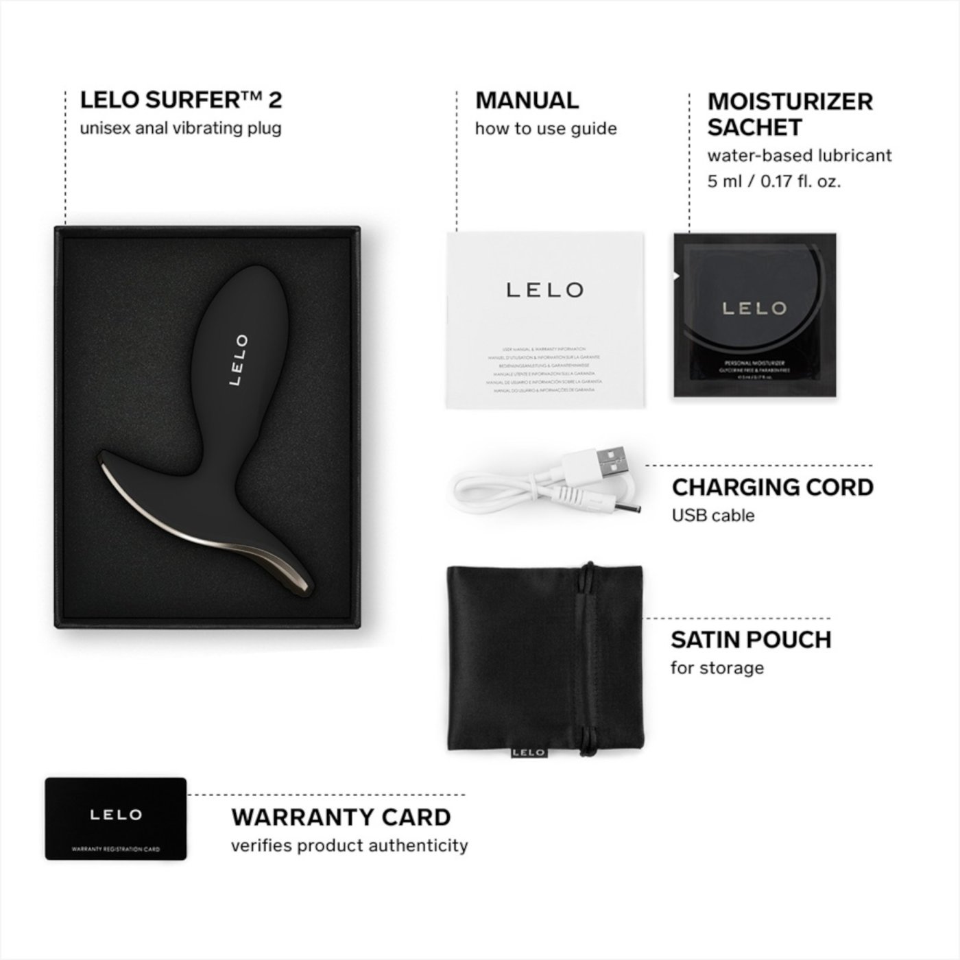 LELO Surfer 2 Unisex App Controlled Vibrating Butt Plug
