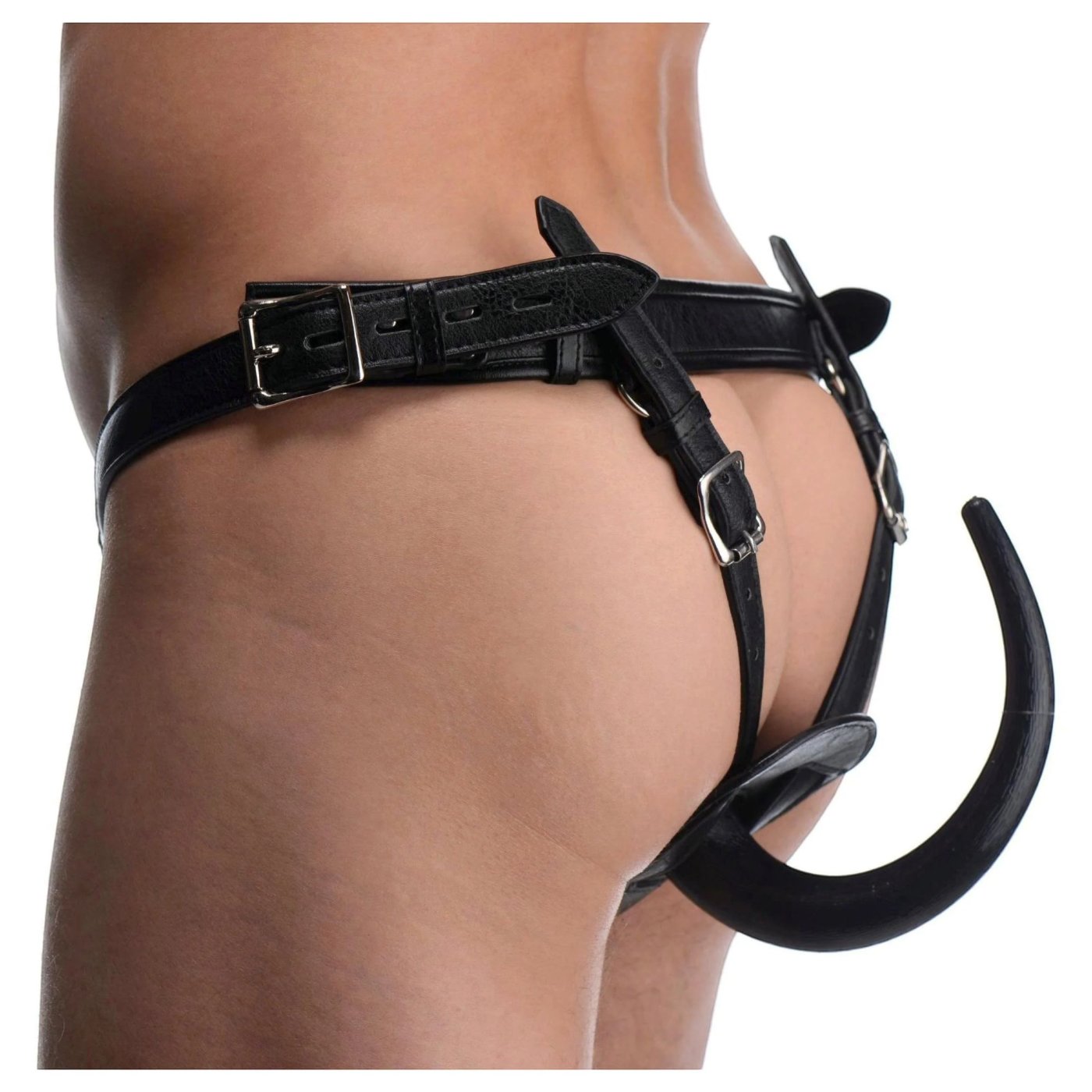 Master Series Ass Holster Anal Plug Harness Black