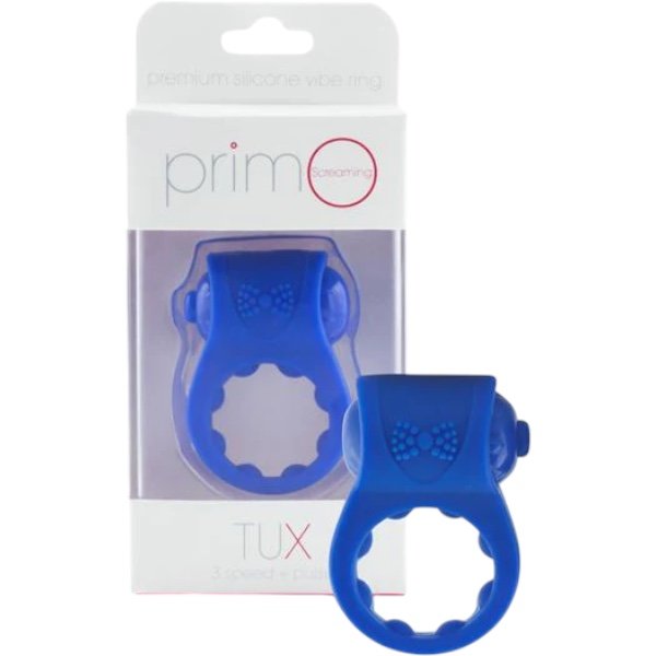 Screaming O PrimO Tux Vibrating Cock Ring Blue