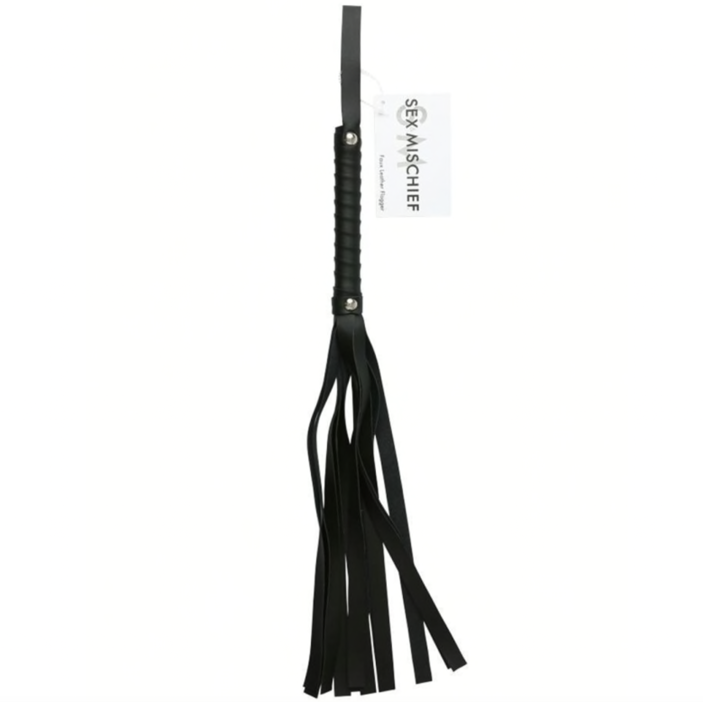 S&M Black Faux Leather Flogger 24 Inch