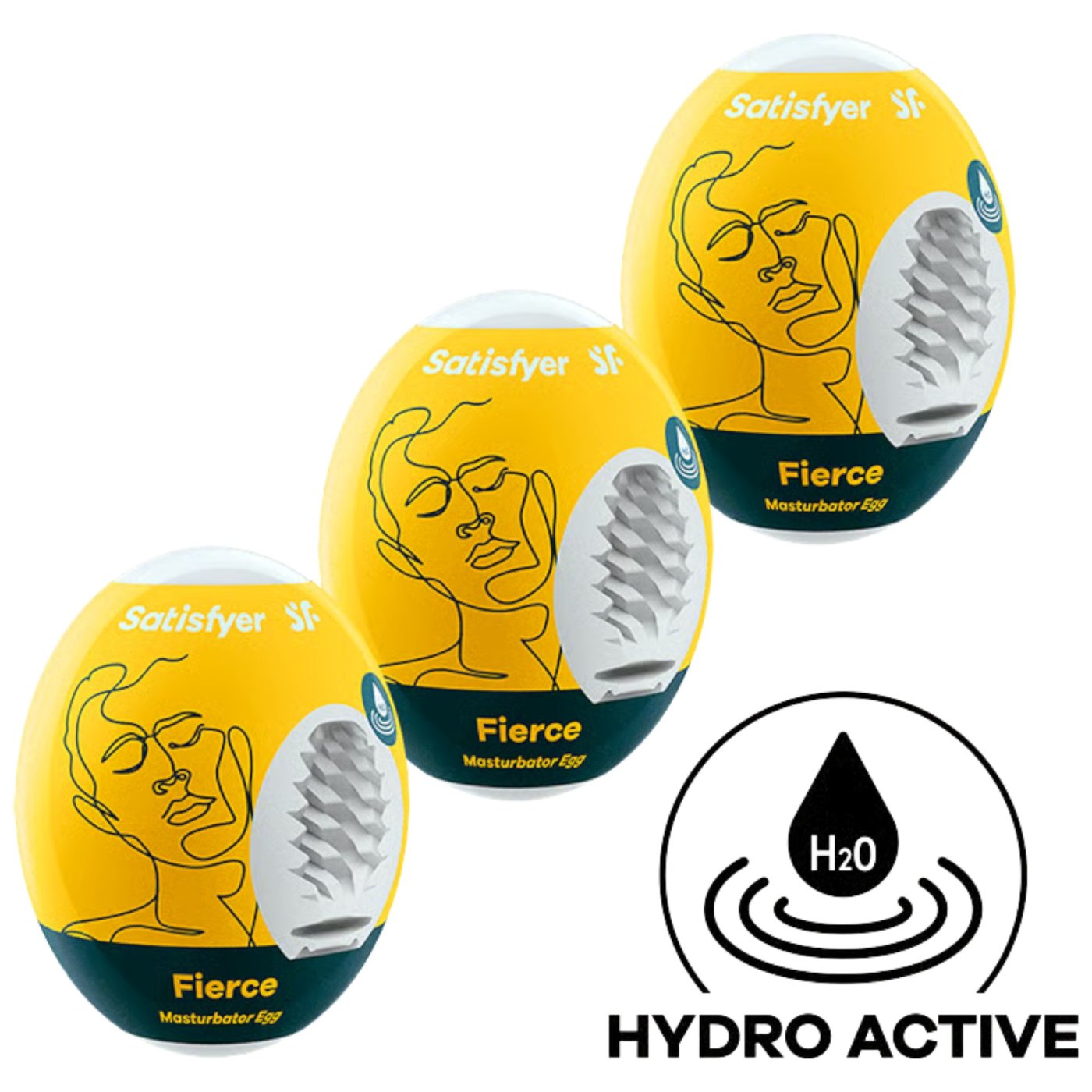 Satisfyer Fierce 3-Piece Male Masturbator Egg Set