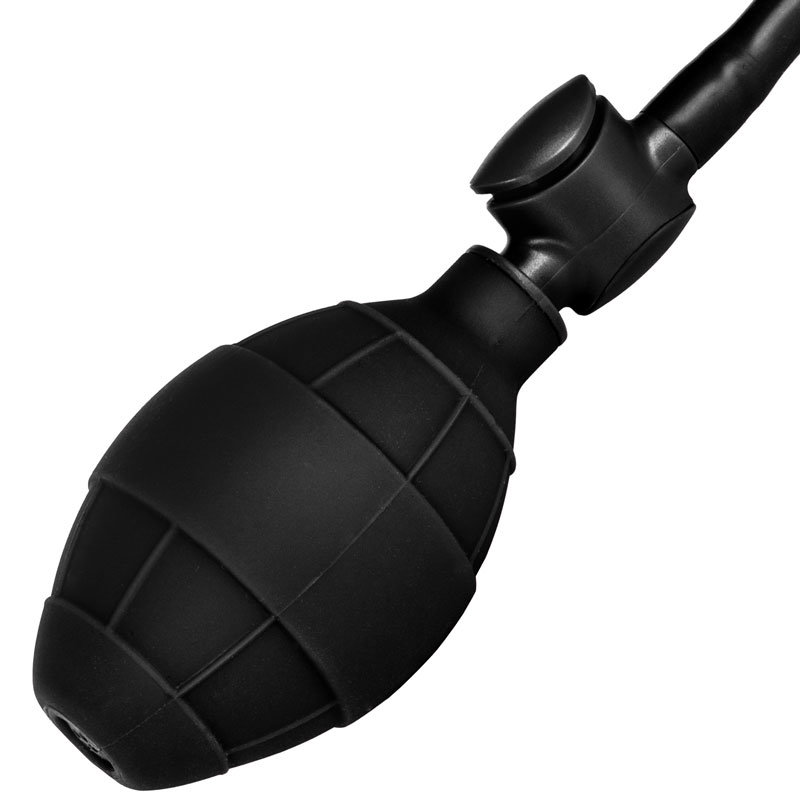 CalExotics Black Booty Call Pumper Silicone Inflatable Small Anal Plug