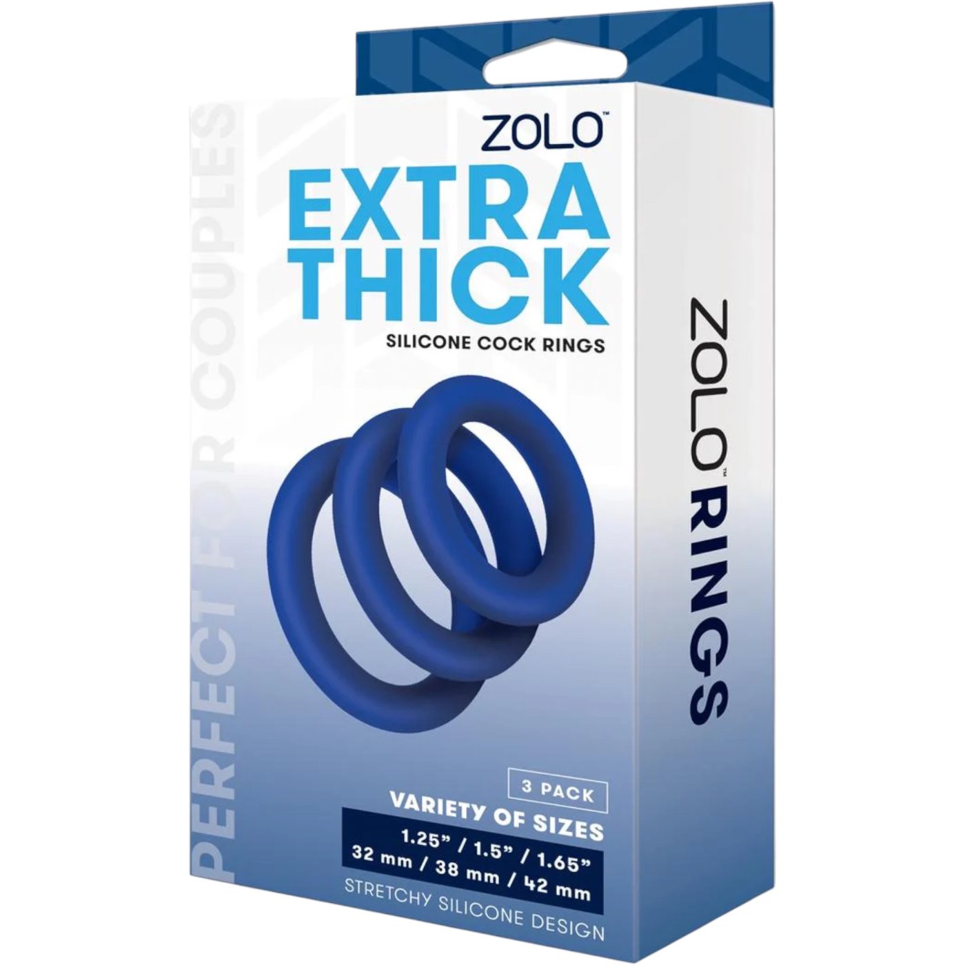 Zolo Extra Thick Silicone Cock Rings (3 Pack)