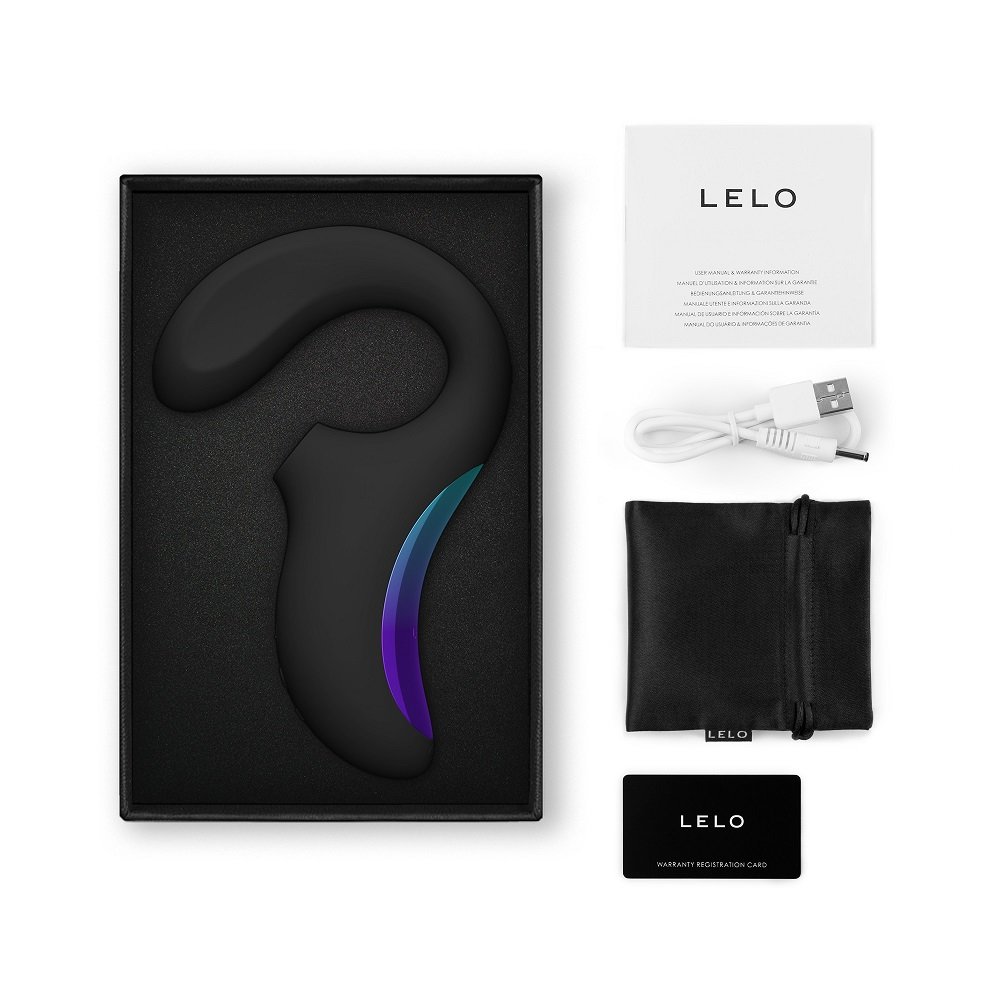 Lelo Enigma Wave Rechargeable G-Spot and Clitoral Vibrator Black