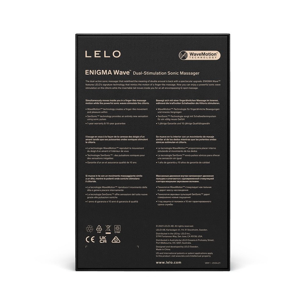 Lelo Enigma Wave Rechargeable G-Spot and Clitoral Vibrator Black