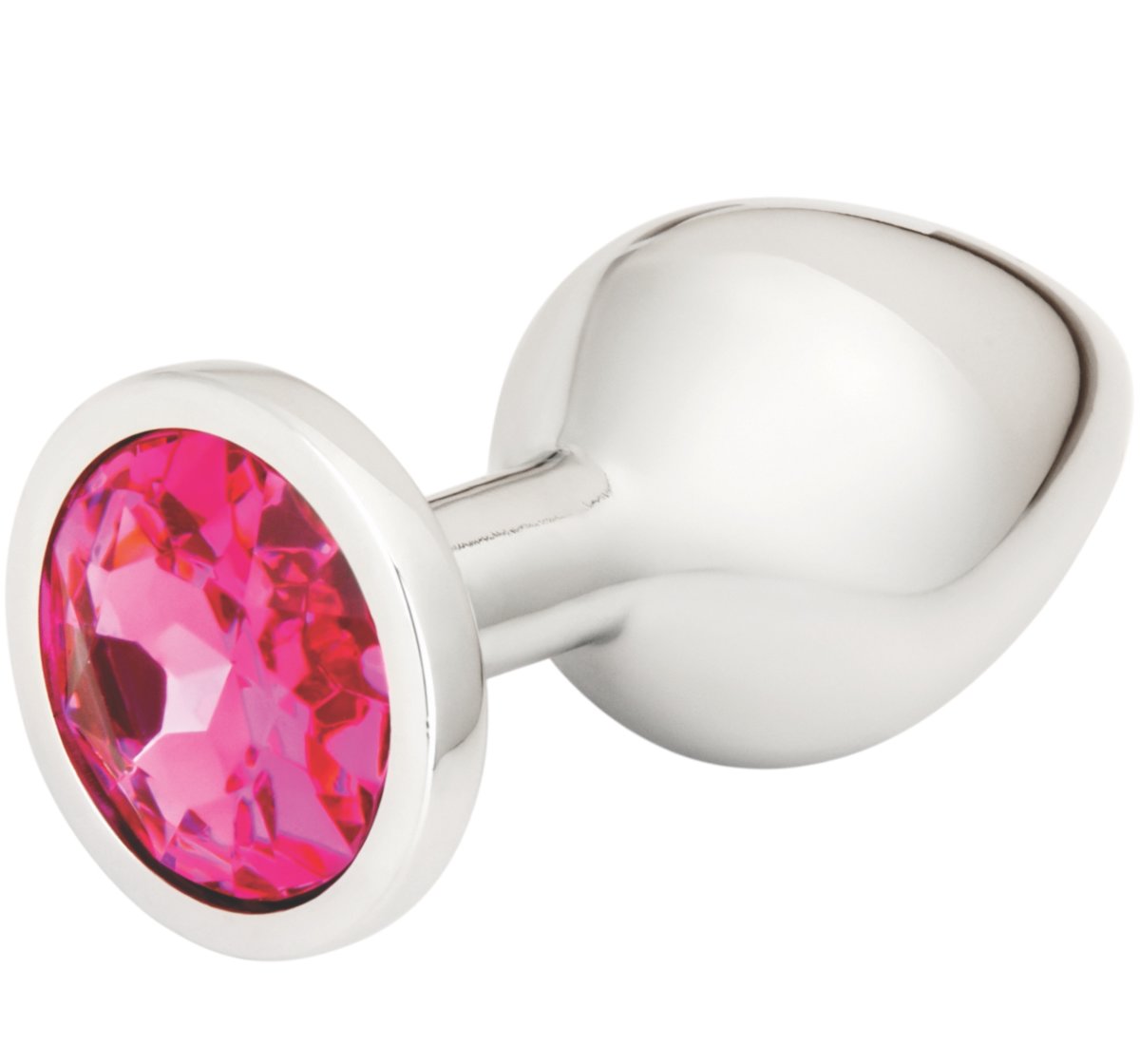 Me You Us Crystal Jewels Jewelled Metal Butt Plug Medium Pink