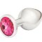 Me You Us Crystal Jewels Jewelled Metal Butt Plug Medium Pink