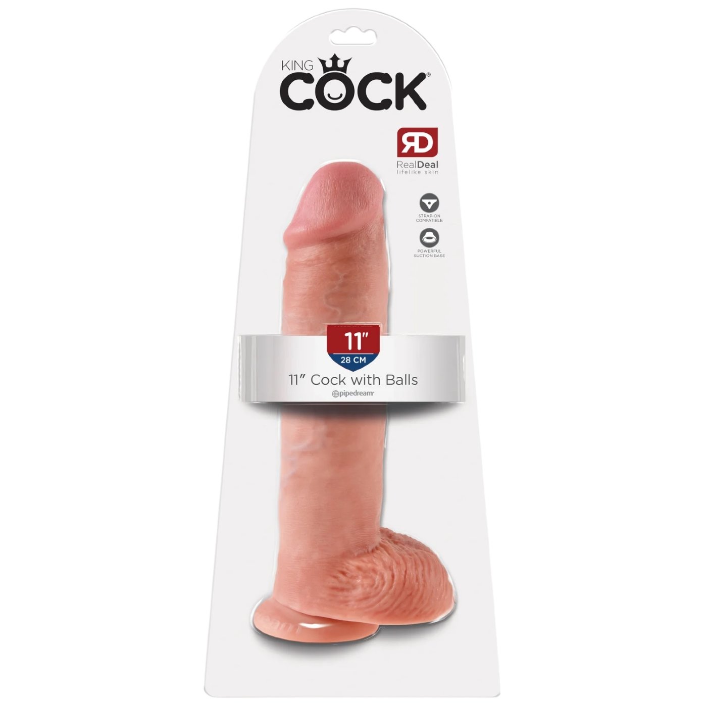 King Cock Girthy Ultra Realistic Suction Cup Dildo 11 Inch