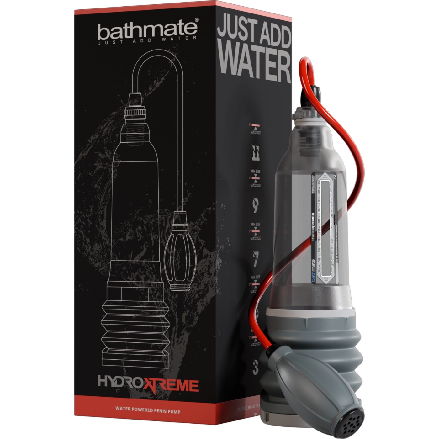 Bathmate HydroXtreme8 Penis Pump Clear 6-8 Inches