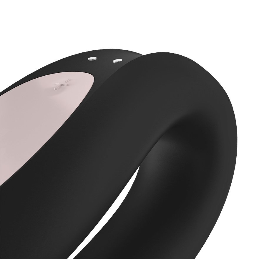 Satisfyer Double Joy App Controlled Rechargeable Vibrator Black