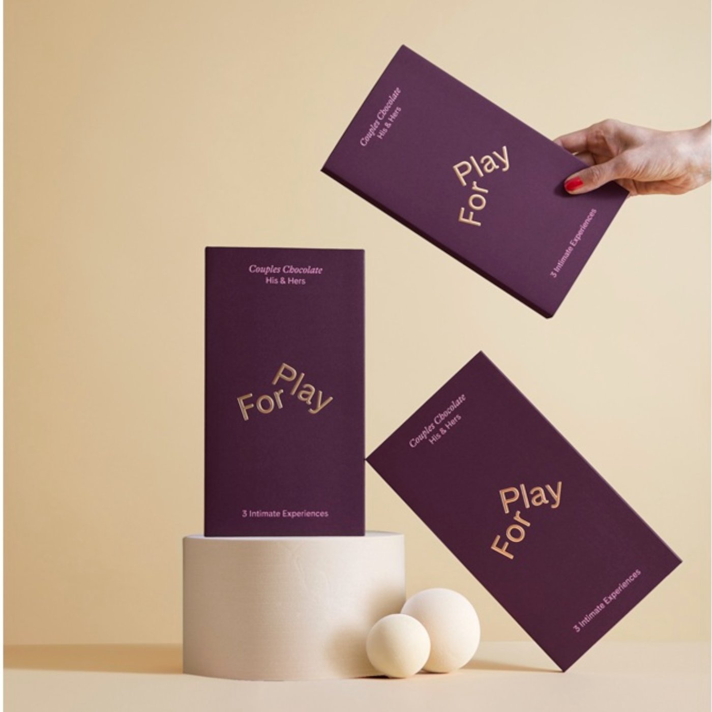 For Play His & Hers Couples Milk Chocolate Game with 6 Chocolates & Play Cards