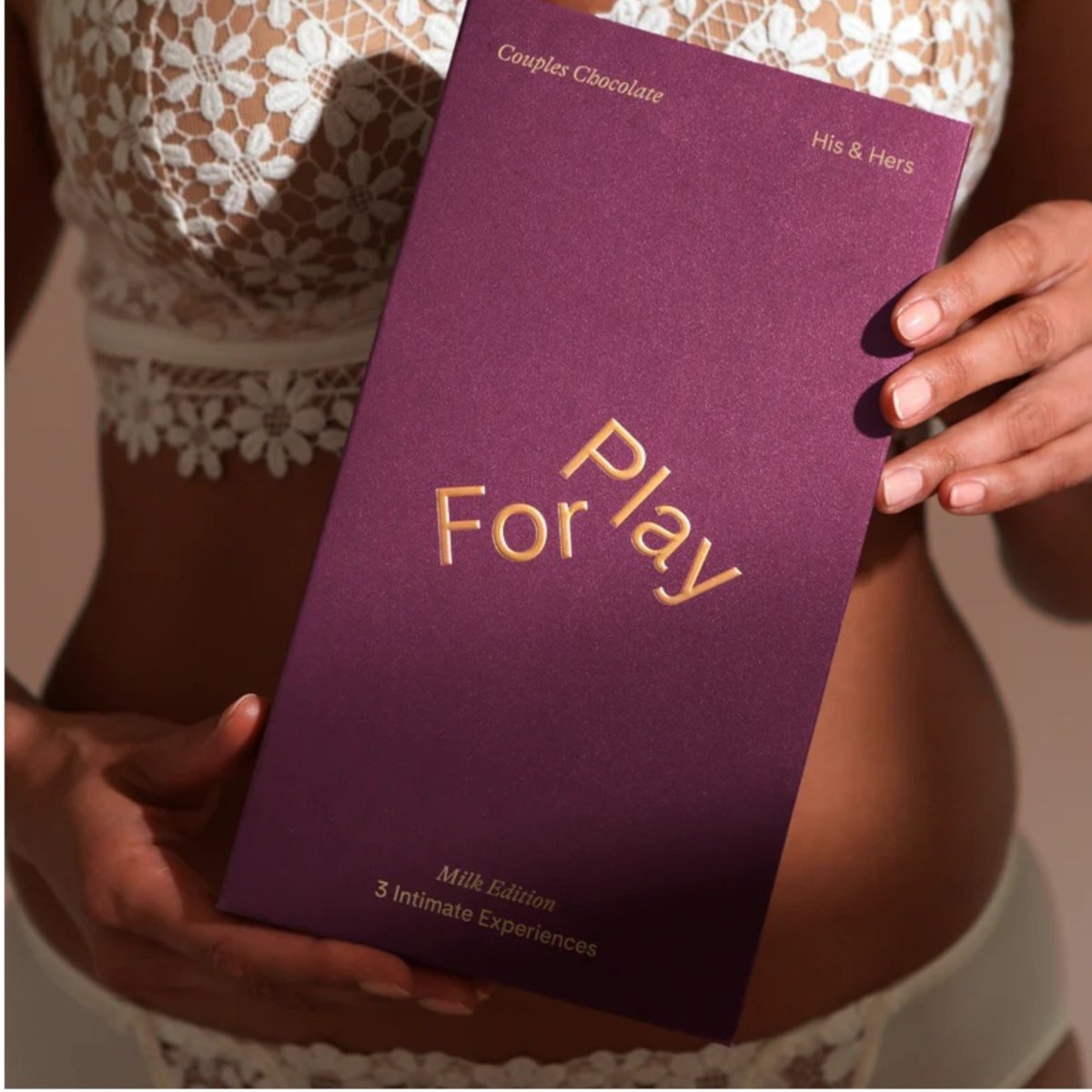 For Play His & Hers Couples Milk Chocolate Game with 6 Chocolates & Play Cards