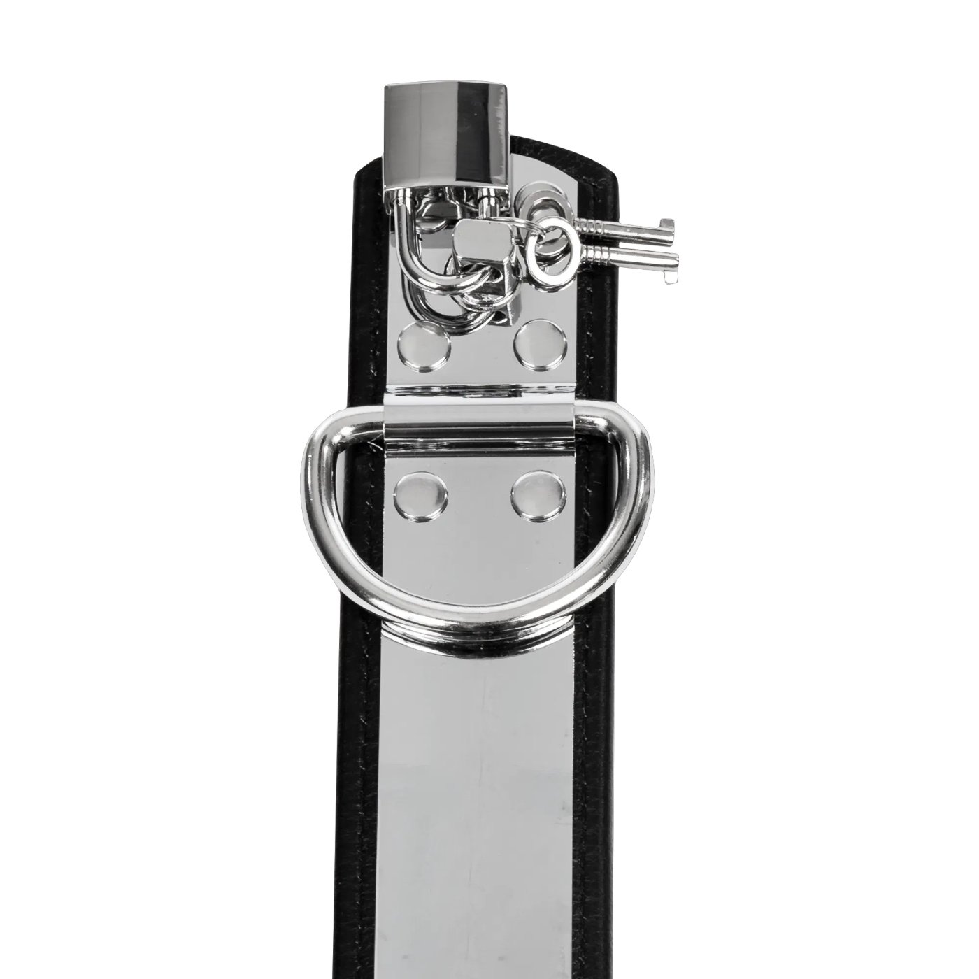 Rimba Locking Leather Wrist Cuffs with Padlocks