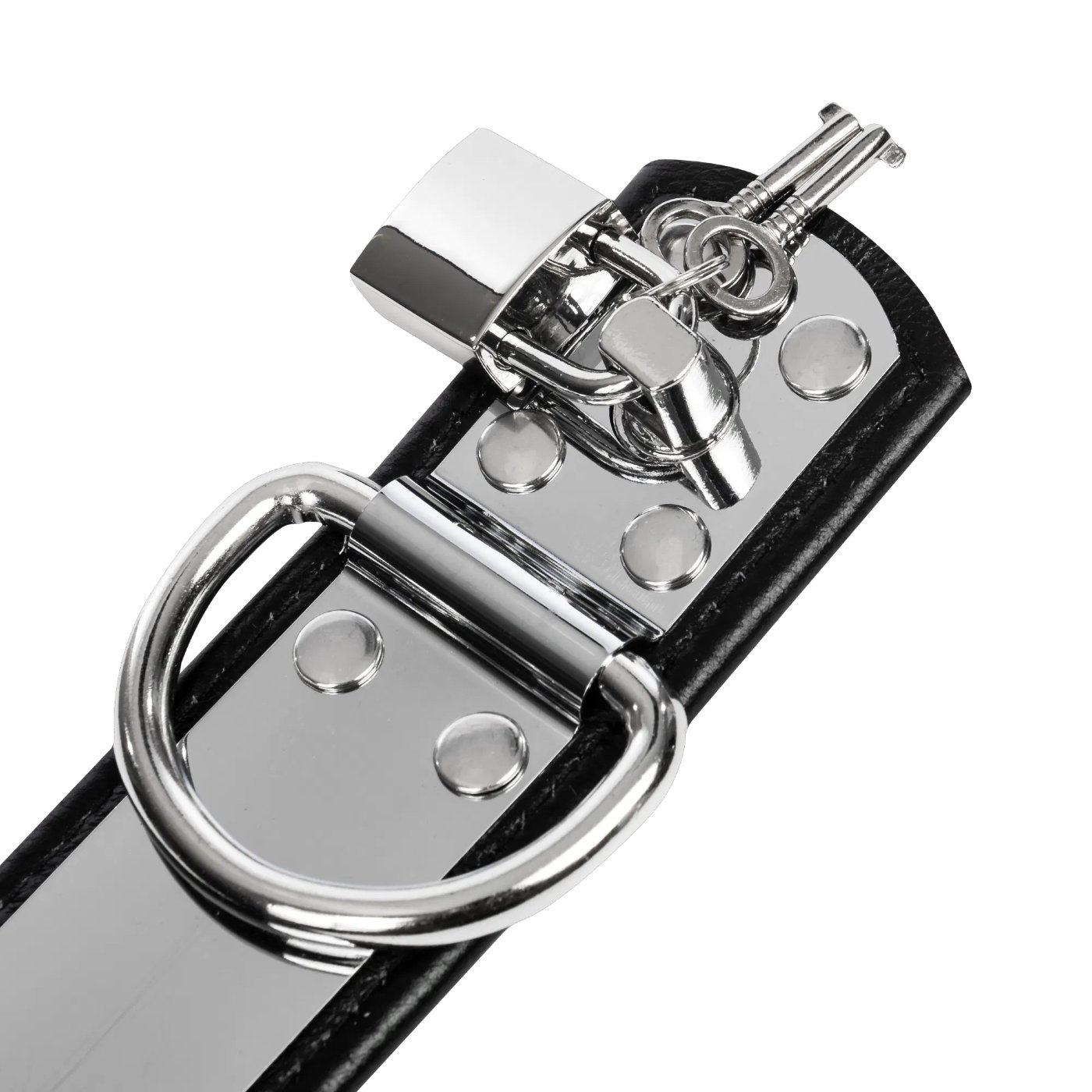 Rimba Locking Leather Wrist Cuffs with Padlocks