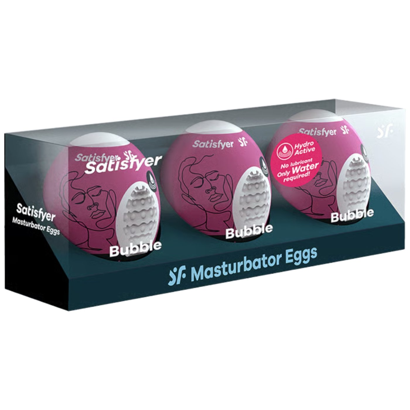 Satisfyer Bubble 3-Piece Male Masturbator Egg Set