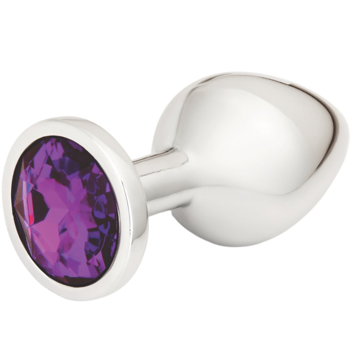 Me You Us Crystal Jewels Jewelled Metal Butt Plug Medium Purple