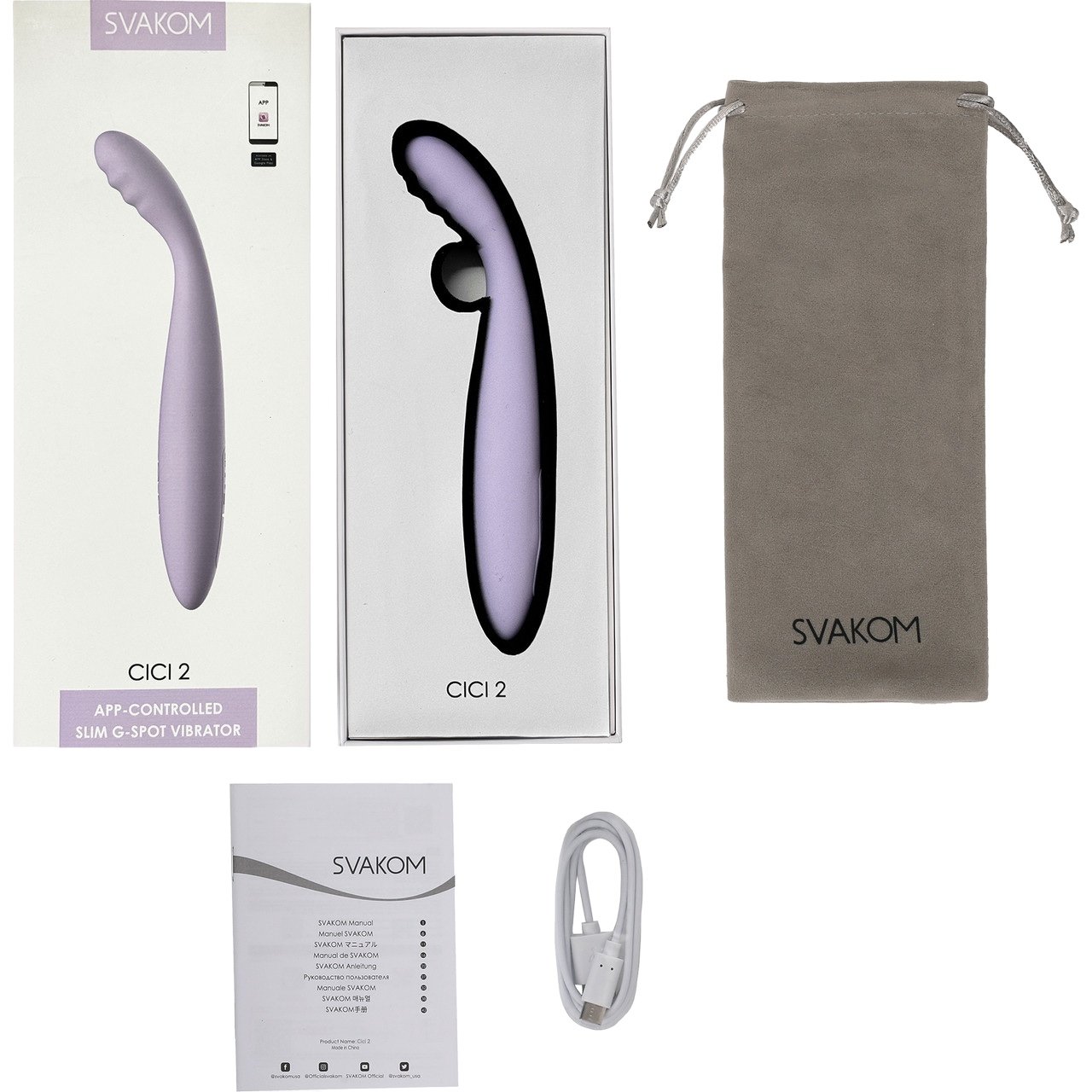 Svakom Cici 2 App Controlled Rechargeable Warming G-Spot Vibrator