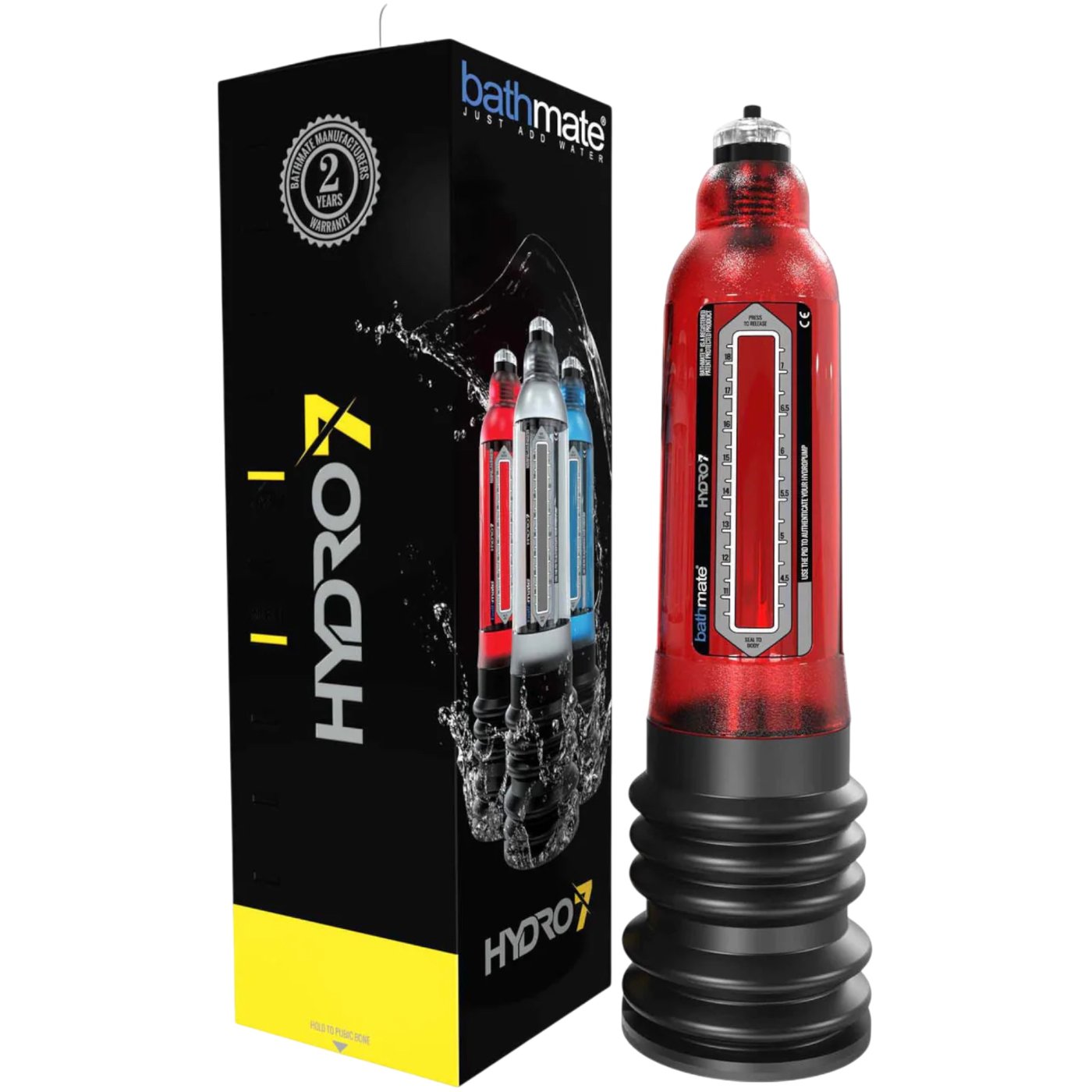Bathmate Hydro 7 Penis Pump Red 5-7 Inches