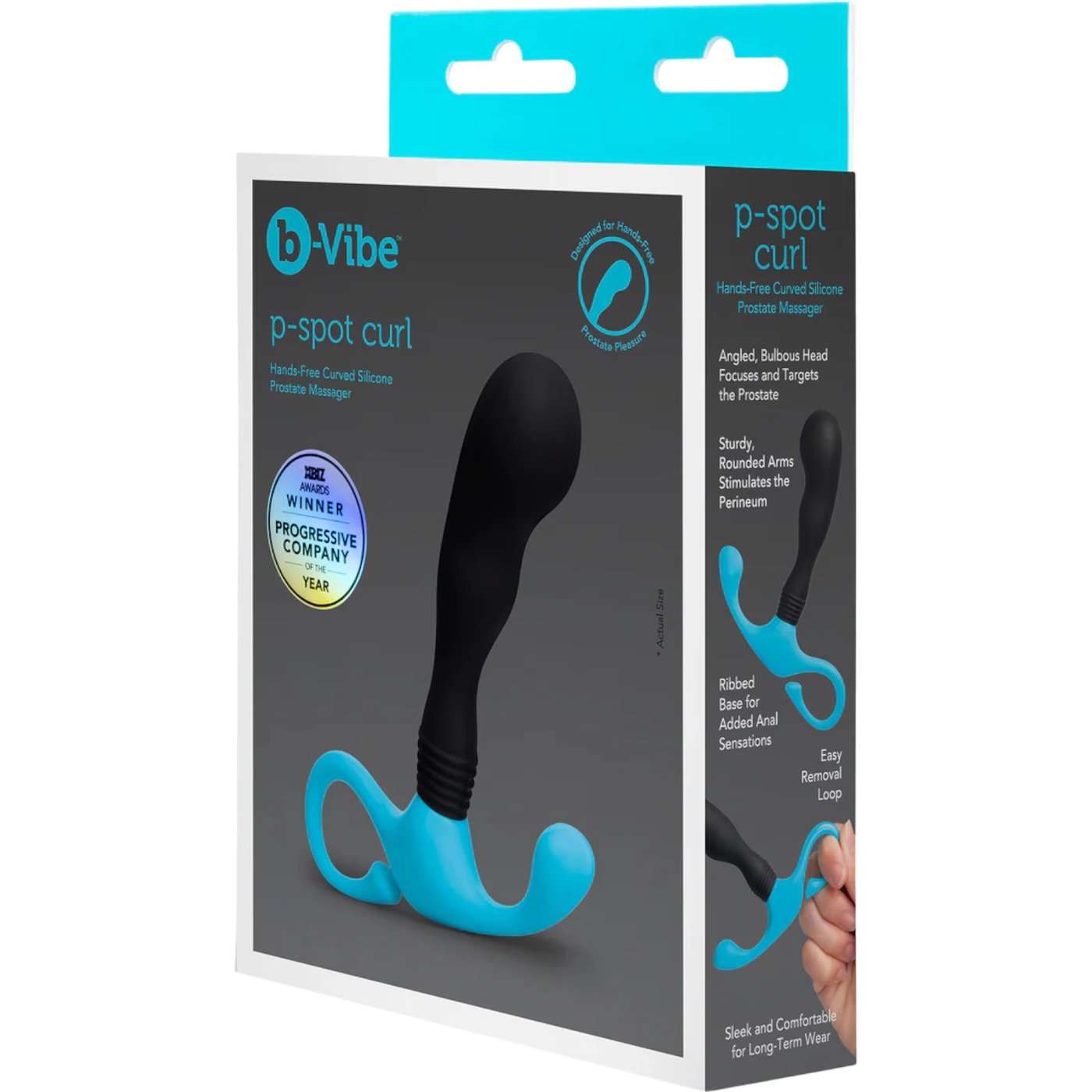 b-Vibe P-Spot Curl Hands-Free Curved Silicone Prostate Massager