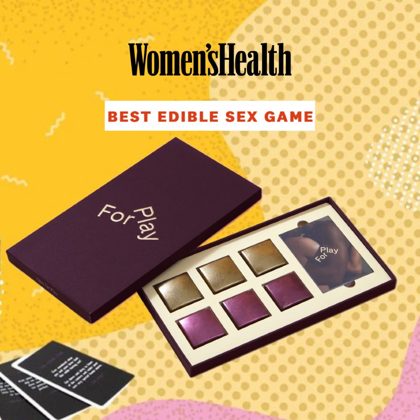 For Play His & Hers Couples Dark Chocolate Game with 6 Chocolates & Play Cards