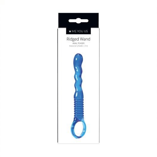 Me You Us Ridged Anal Teaser Blue 6 Inch