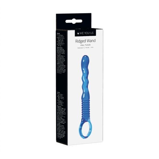 Me You Us Ridged Anal Teaser Blue 6 Inch