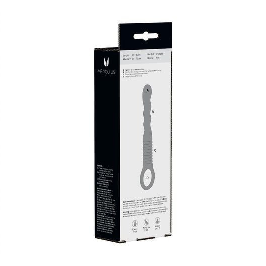 Me You Us Ridged Anal Teaser Blue 6 Inch