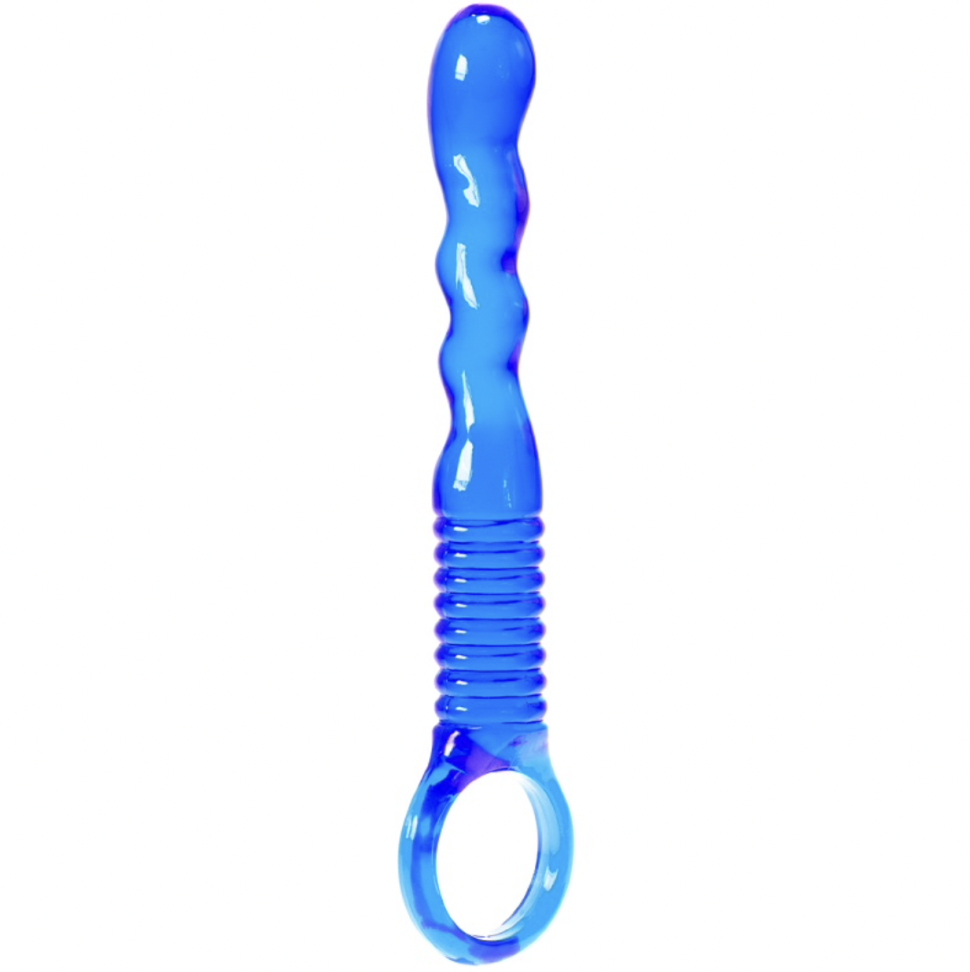 Me You Us Ridged Anal Teaser Blue 6 Inch