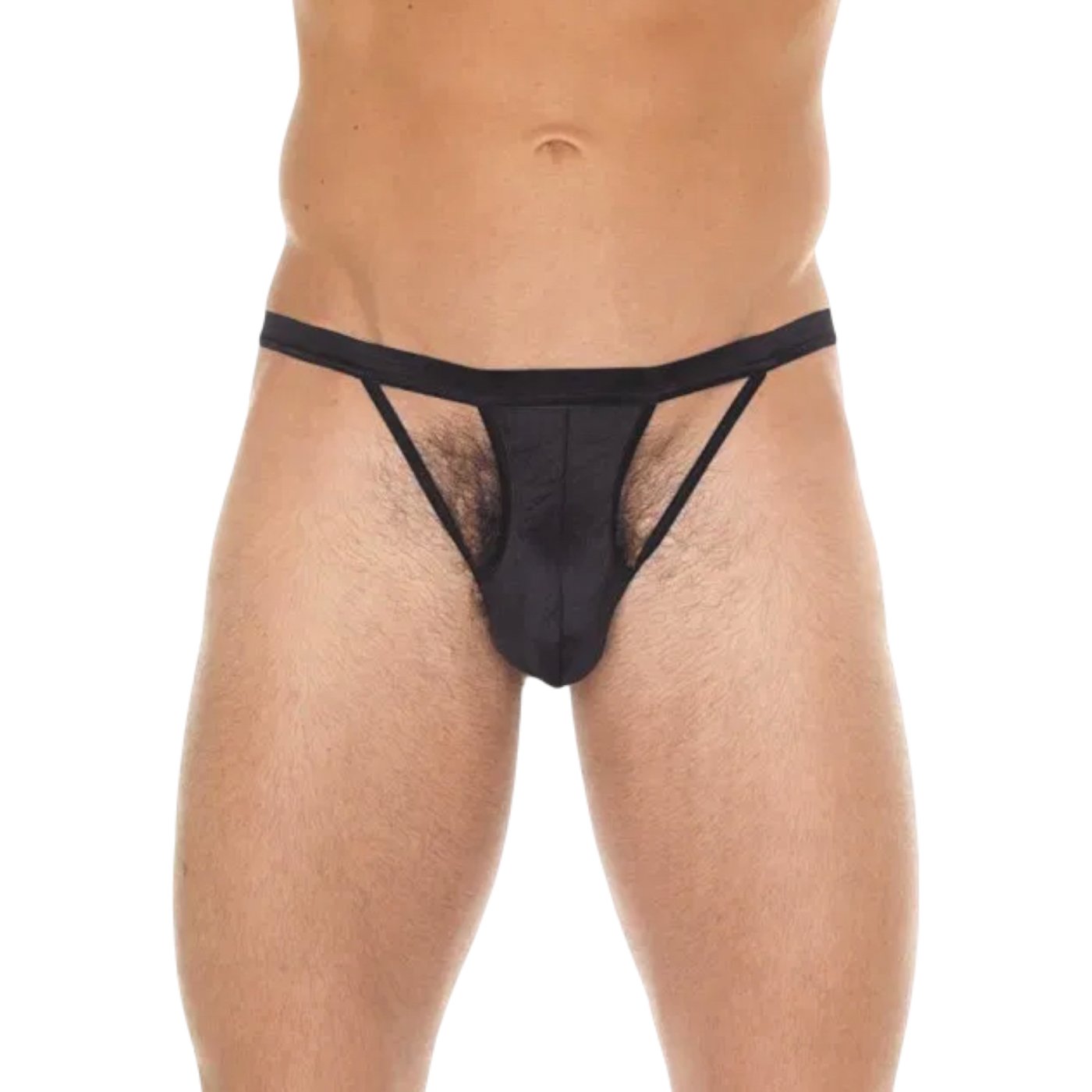 Rimba Men’s Black Open Thong G-String