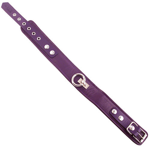 Rouge Garments Plain Purple Leather Collar – Rouge Garments