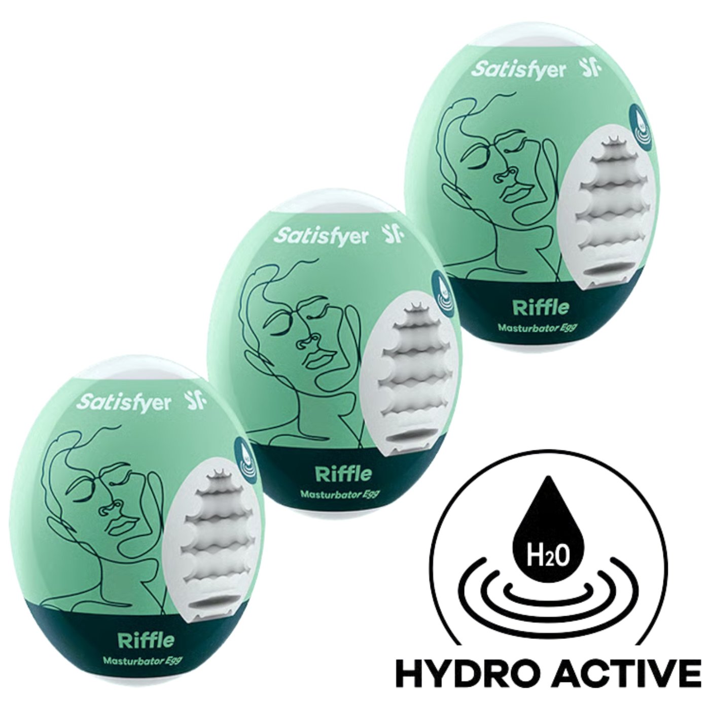 Satisfyer Riffle 3-Piece Male Masturbator Egg Set