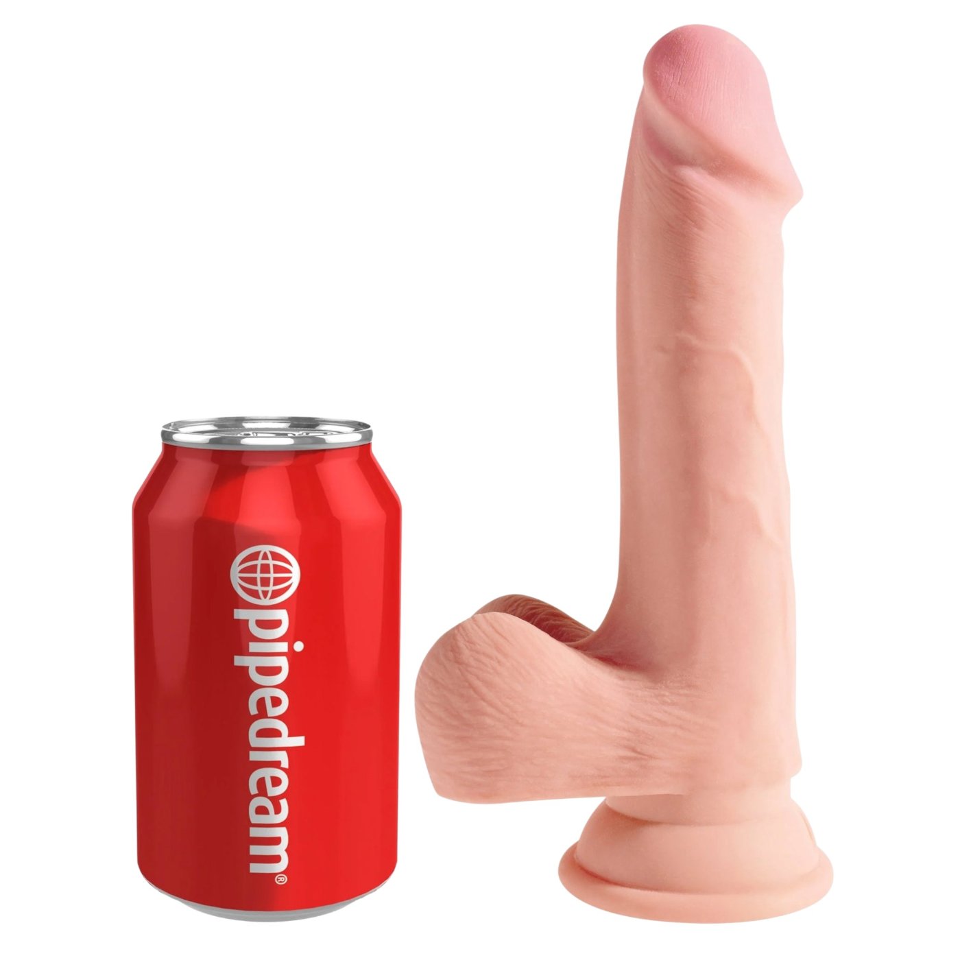 King Cock Plus 7.5 Inch Triple Density Realistic Suction Cup Dildo with Balls