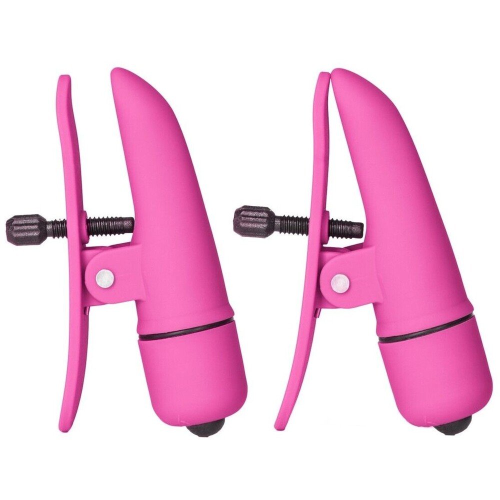 CalExotics Nipplettes Vibrating Nipple Clamps Pink
