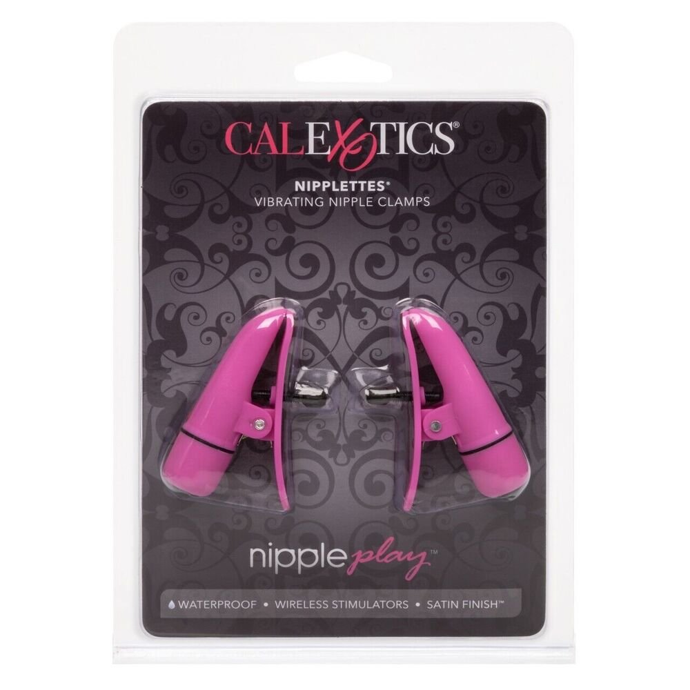 CalExotics Nipplettes Vibrating Nipple Clamps Pink
