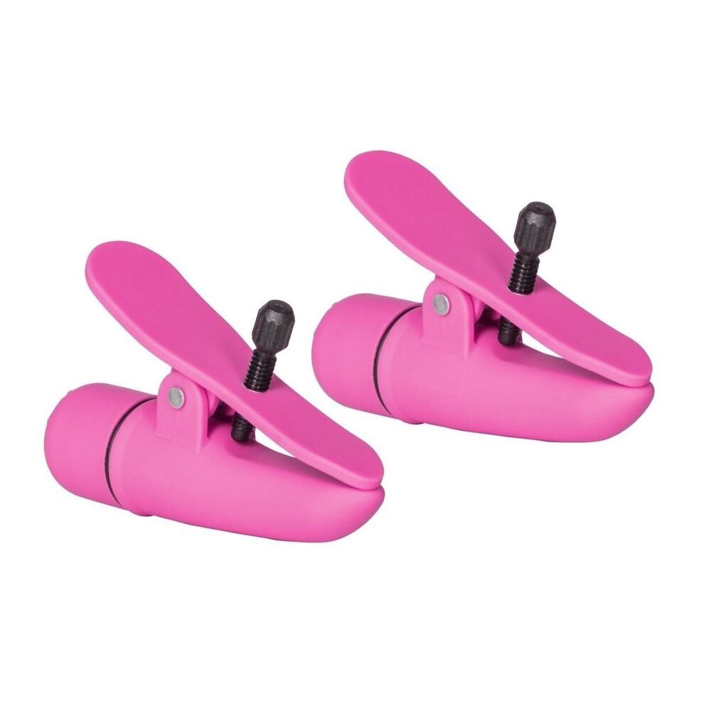 CalExotics Nipplettes Vibrating Nipple Clamps Pink