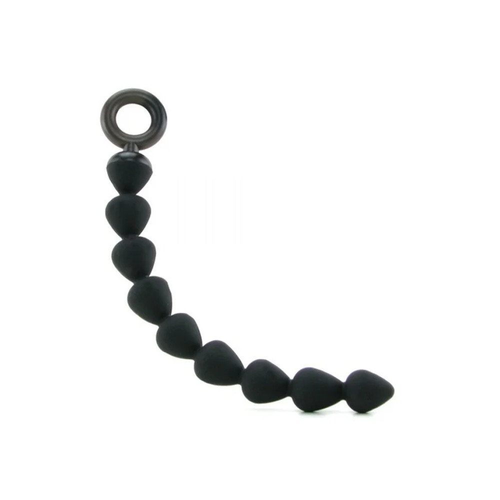 S&M Black Silicone Anal Beads