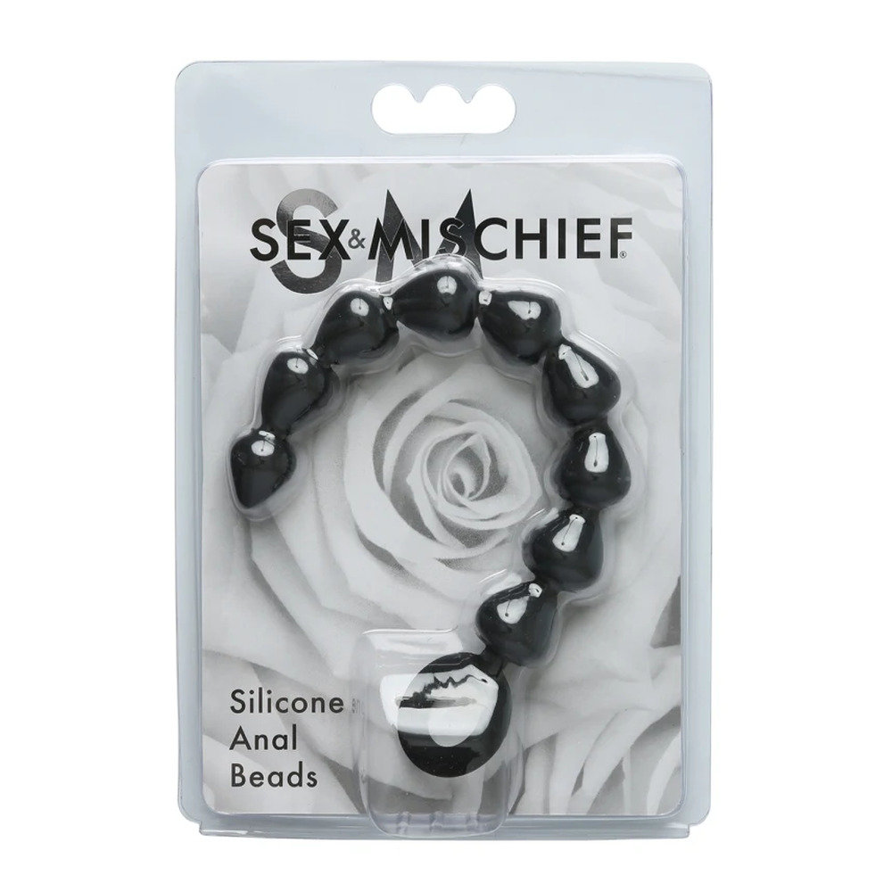S&M Black Silicone Anal Beads