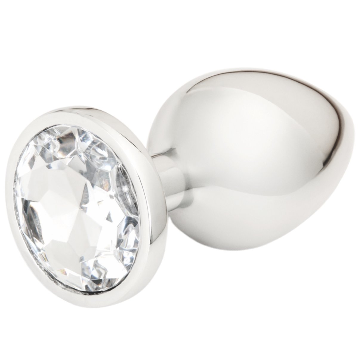 Me You Us Crystal Jewels Jewelled Metal Butt Plug Large Clear