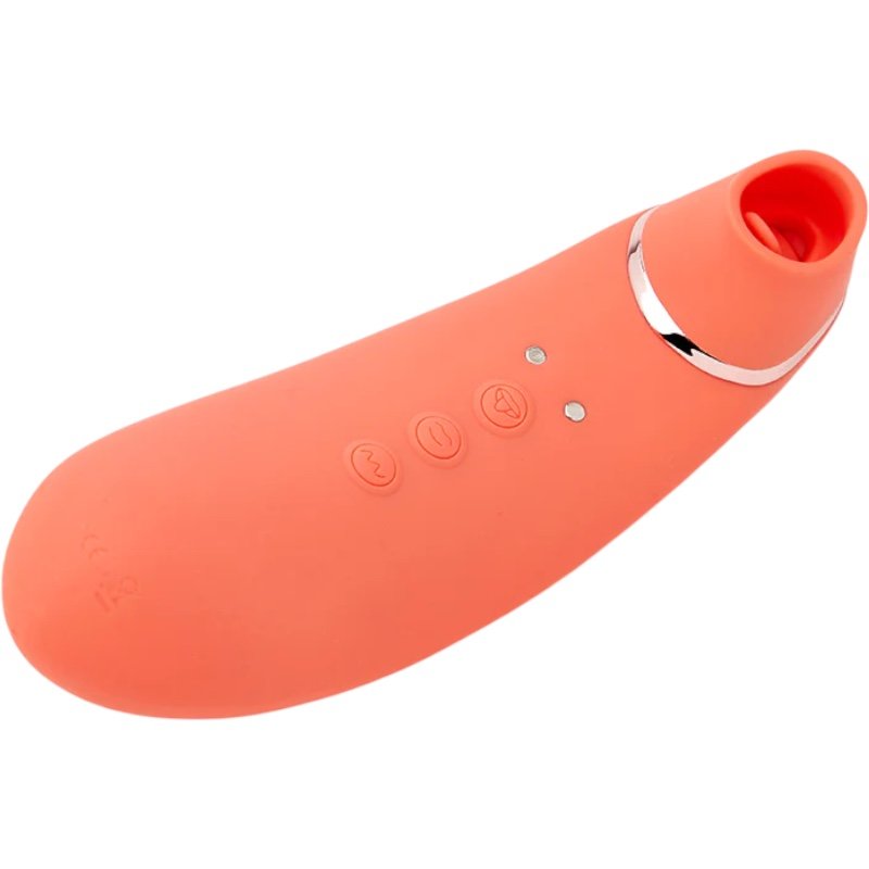 Nu Sensuelle Trinitii 3 in 1 Clitoral Suction Tongue Vibe Coral