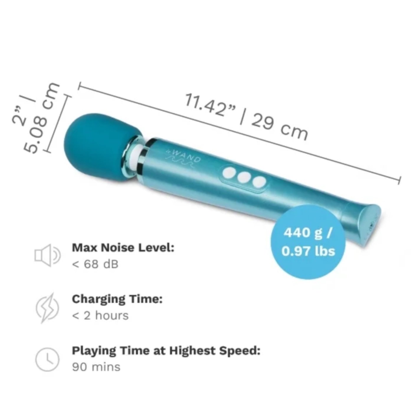 Le Wand Dive Submersible Rechargeable Vibrating Wand Massager